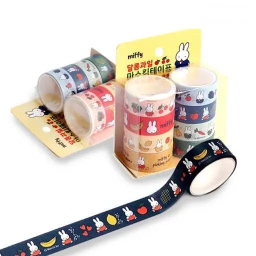 Miffy Sweet Fruit Deco Masking Tape 8 Pack Set - Kawaii Toys