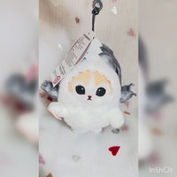 MofuSand Cream Cat Shark Costume Plush 13cm