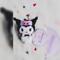 Sanrio Mini Plush Doll Keychain Kuromi