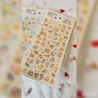 Japan Mind Wave Seals Yume Yume Sekai Kawaii Animals Stickers Sheet