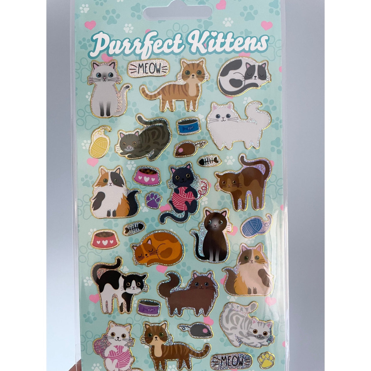 Purrfect Kittens Sparkly Stickers - Kawaii Toys