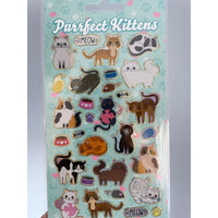 Purrfect Kittens Sparkly Stickers - Kawaii Toys