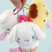 Sanrio Cinnamoroll Ice Cream Plush Keychain 8cm - Kawaii Toys