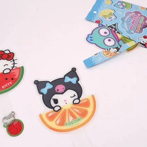 Sanrio Fruits Series Mini Fan Keyring - Random Blind Pack - Kawaii Toys