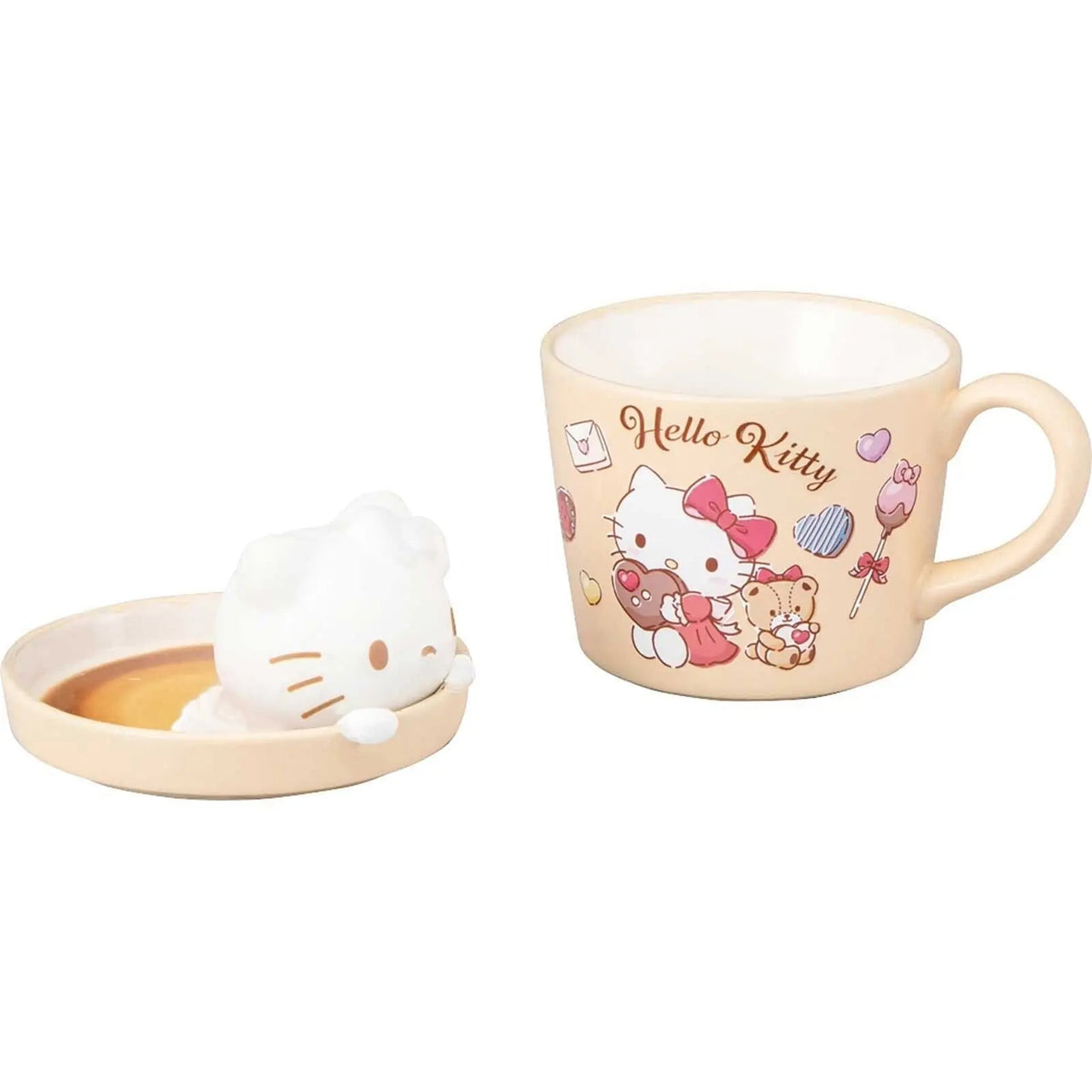 Sanrio Latte Art Mug Hello Kitty 3D with Lid - Kawaii Toys
