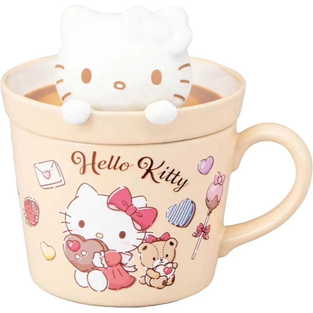 Sanrio Latte Art Mug Hello Kitty 3D with Lid - Kawaii Toys