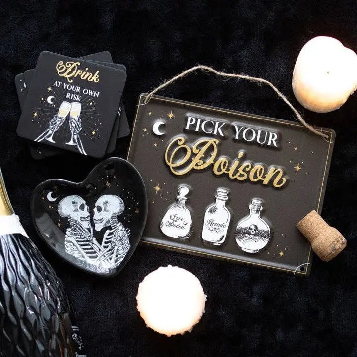 Skeleton Couple Heart Trinket Dish - Kawaii Toys