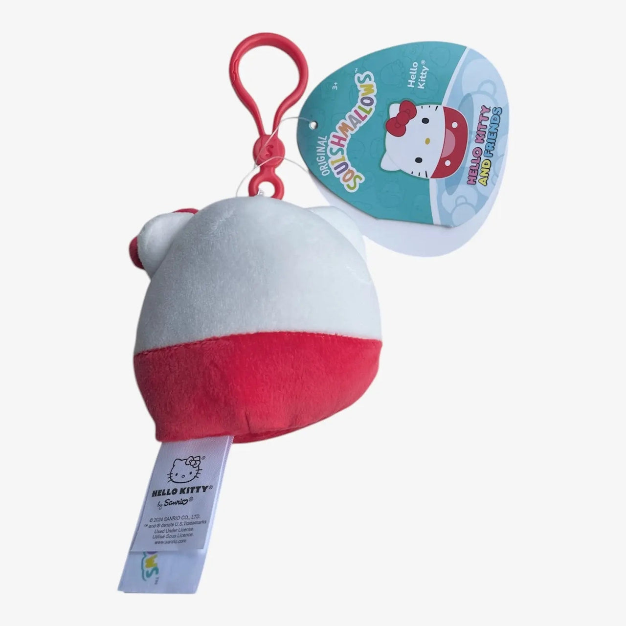 Squishmallows 3.5" Sanrio Hello Kitty Clip - On Plush Hello Kitty - Kawaii Toys