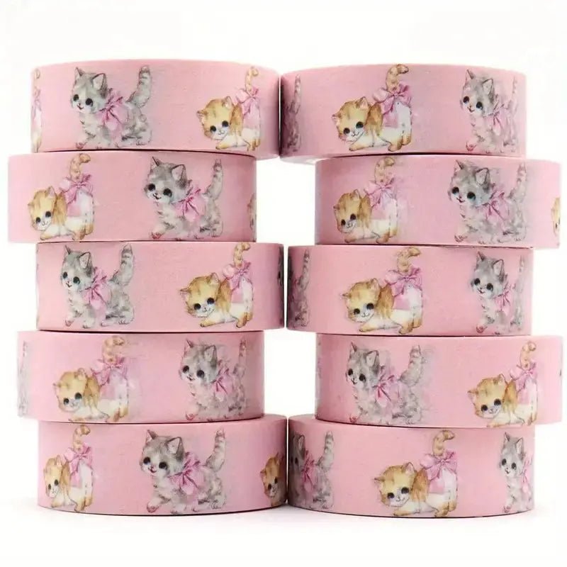 Valentine Kitty Mask Washi Tape 1 Pack - Kawaii Toys