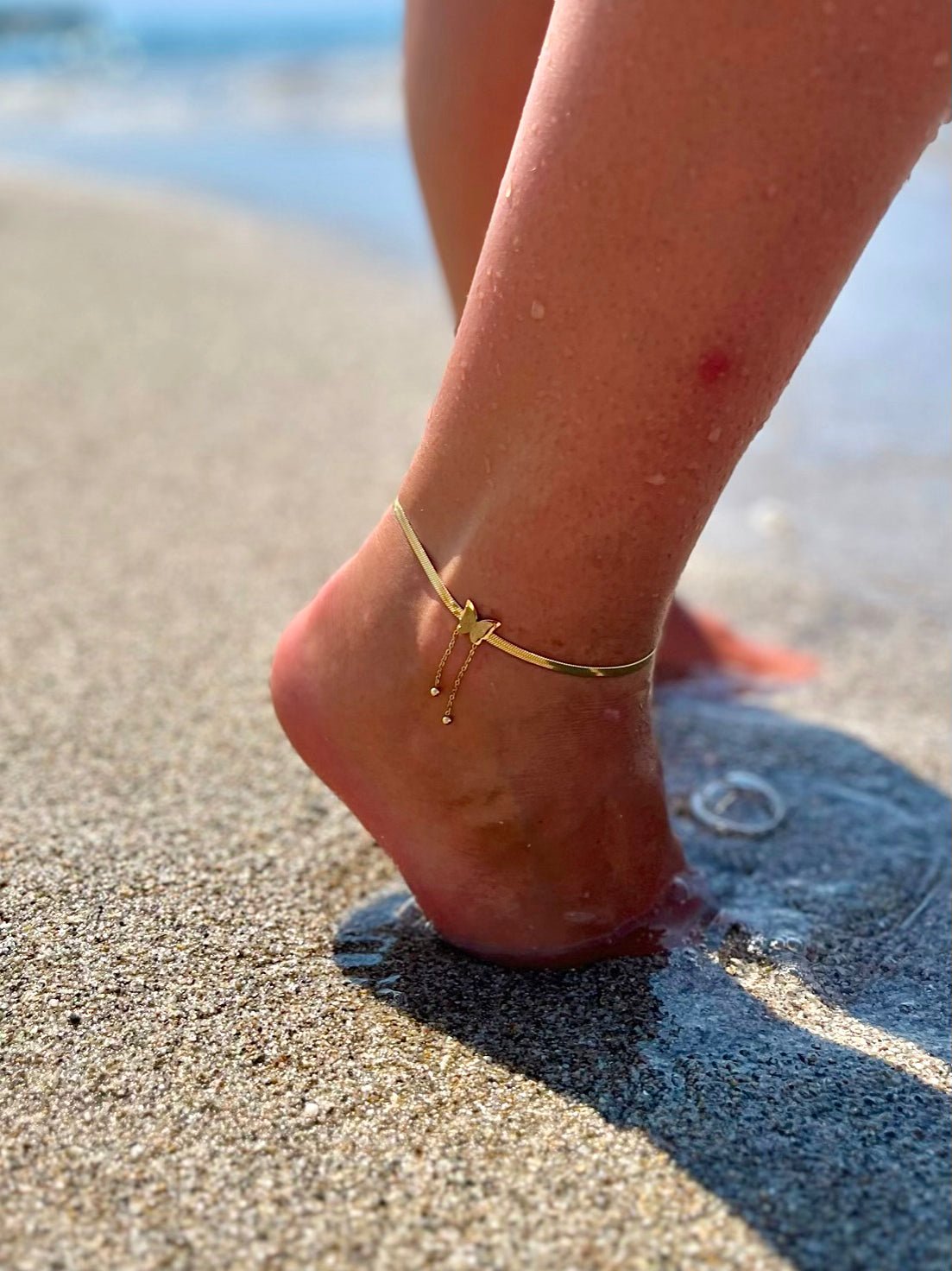 Zaari Luxe 18k Gold Plated Butterfly Anklet - Kawaii Toys