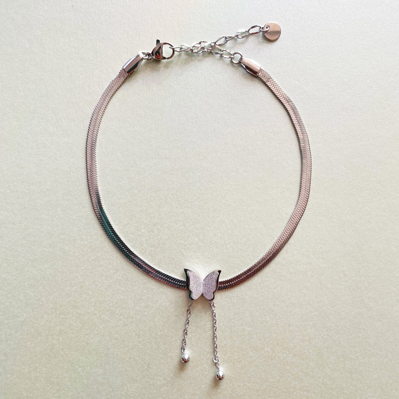 Zaari Luxe Silver Butterfly Anklet - Kawaii Toys