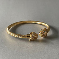 Zuri Gold Textured Panther Cuff - Kawaii Toys